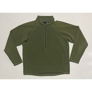 VINTAGE Sportif Polartec 1/2 Zip Sweater Jacket Olive Green Golf Pullover Large